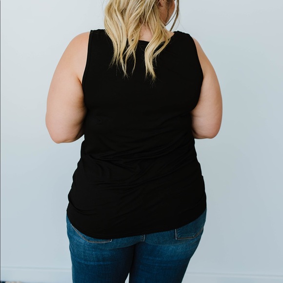 Lace & Shoulders Above the Rest Top in Black - Picture 9 of 12